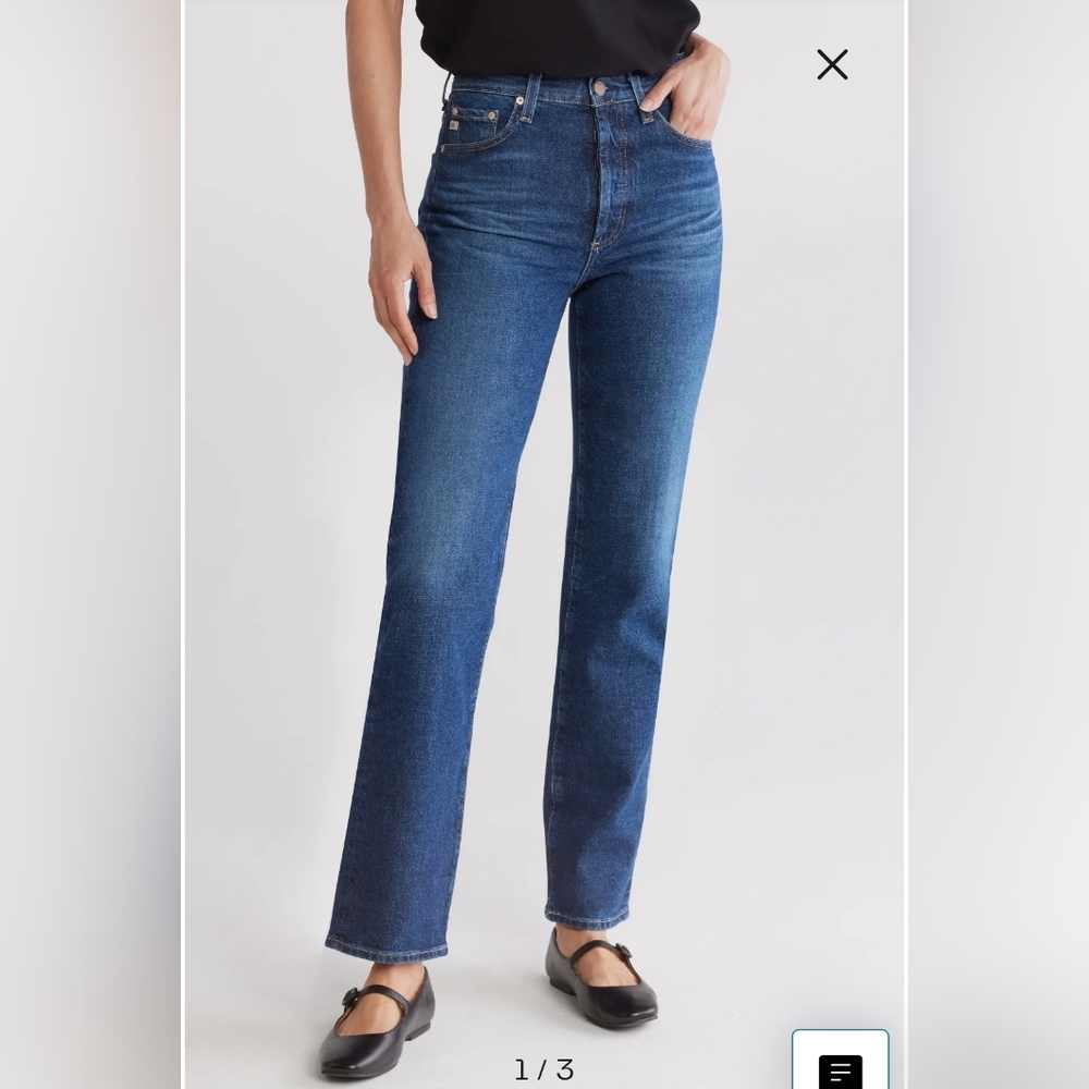 AG Alexxis Straight Leg NWT High Rise Jeans Size 28